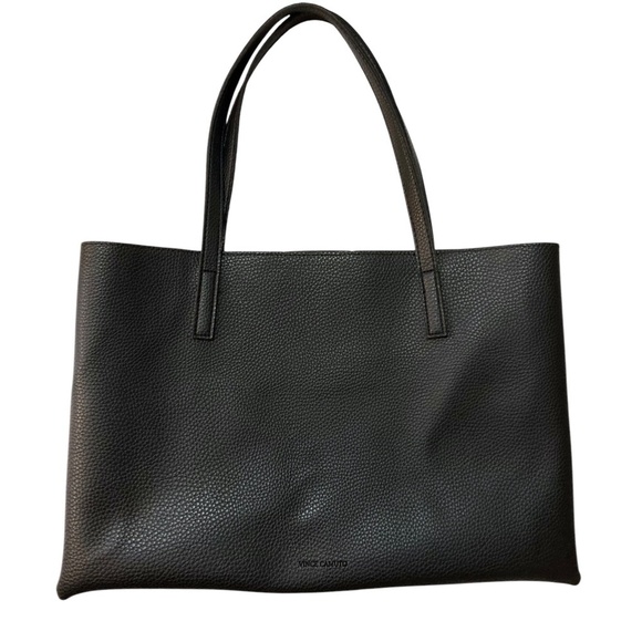 VINCE CAMUTO Luck Vegan Pebbled Leather Tote Bag w/Colorblock Stripe - Picture 7 of 13